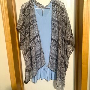 Azules blue dress and cover, medium